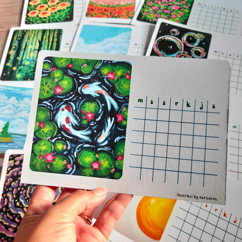 

Kalender 2025 / Kalender Aesthetic / Kalender Kosongan /Blank Calendar/ Calendar Card Ilustrasi / Desk Calendar / Kalender Meja / Ilustrasi Kalender / Kalender Painting