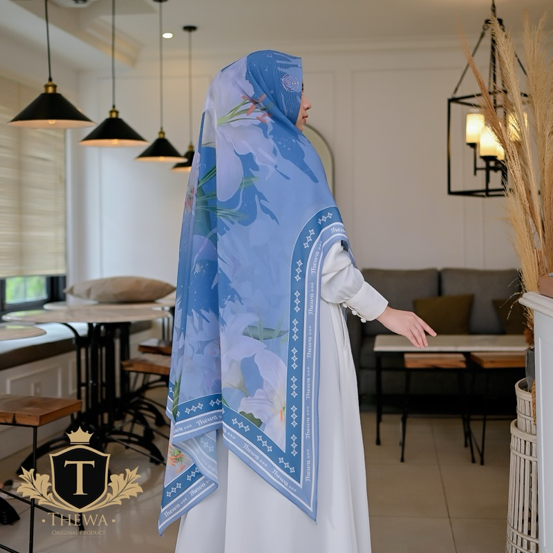 THEWA - Hijab Khimar Arani Payet Digital Printing Kerudung Seruty Babydoll
