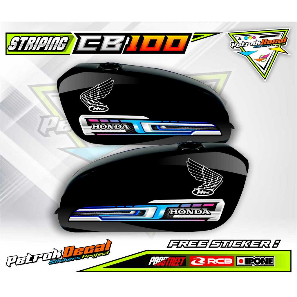 STRIPING VARIASI HONDA CB 100 / STICKER LIST HONDA CB 100