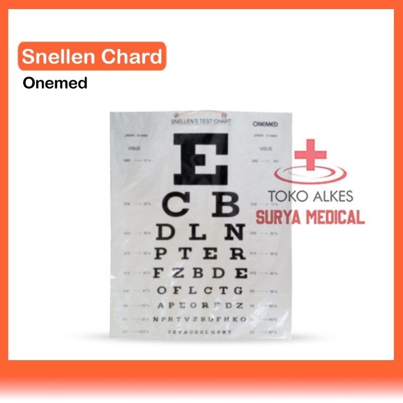 Snellen Test Card OneMed Papan Huruf Untuk Tes Mata