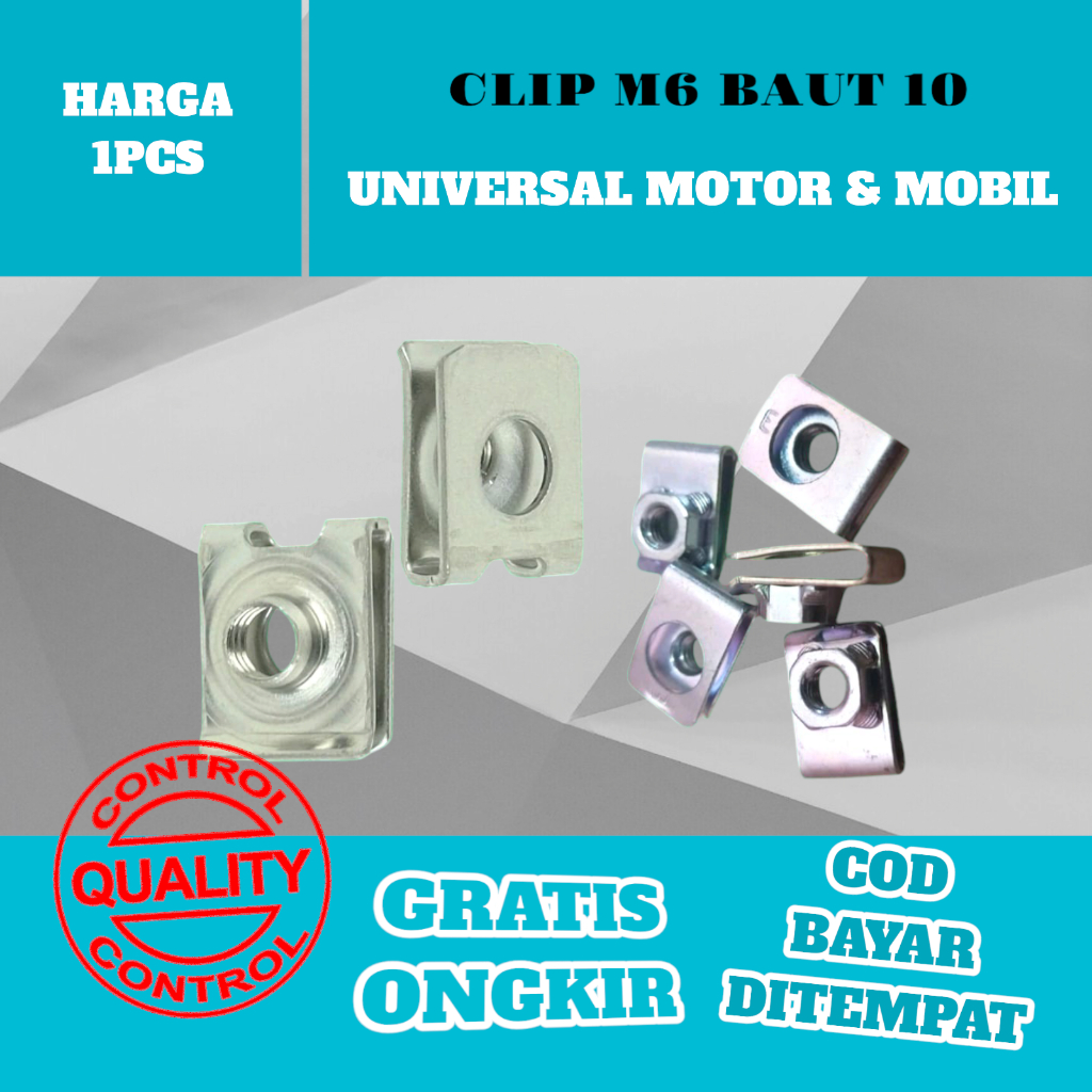 klip baut m6 klip body motor mur klip variasi m6 UNIVERSL MOTOR MOBIL spit Dudukan palat nomer HARGA
