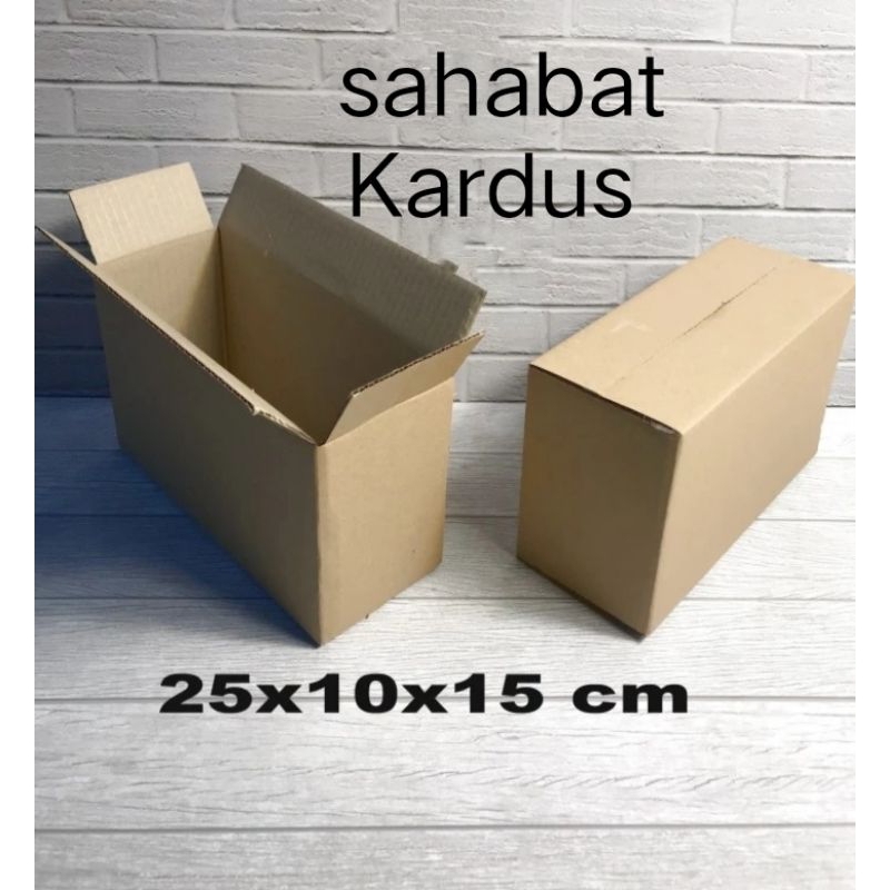 

kardus box Ukuran 25x10x15 cm single wall polos