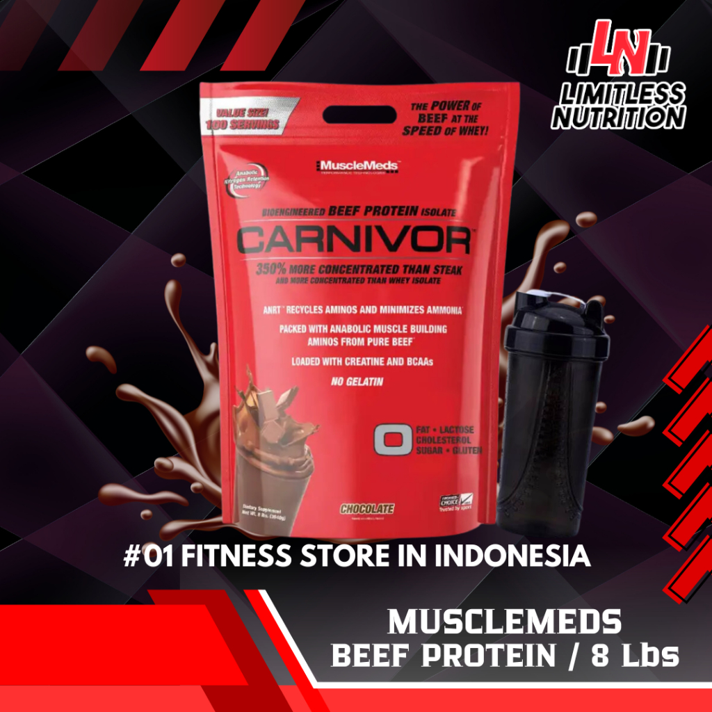 

MUSCLEMEDS Carnivor 8Lbs Beef Protein Isolate 8 Lbs - Chocolate
