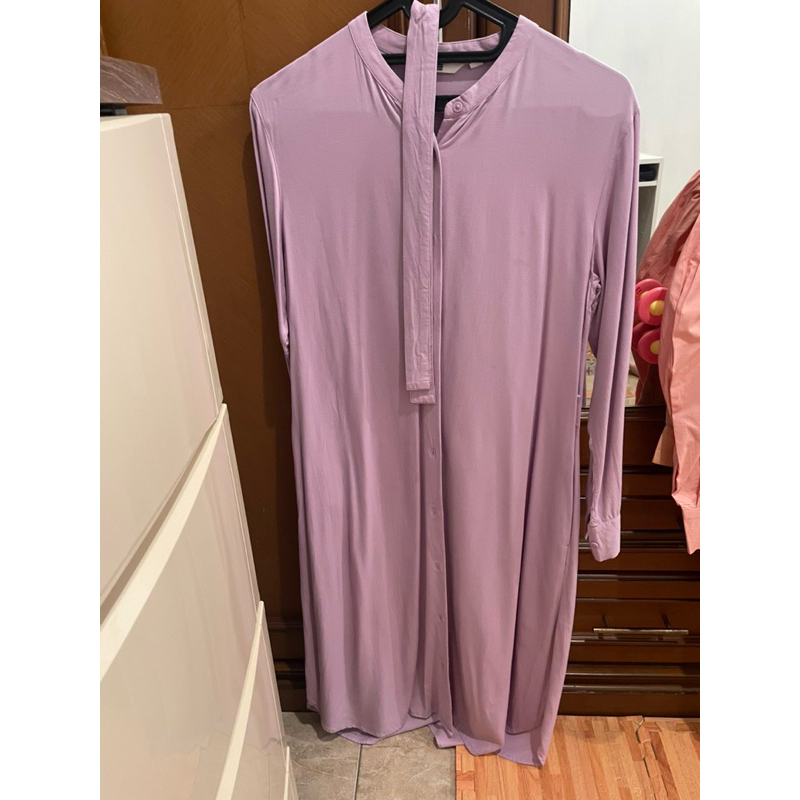 preloved dress pink uniqlo