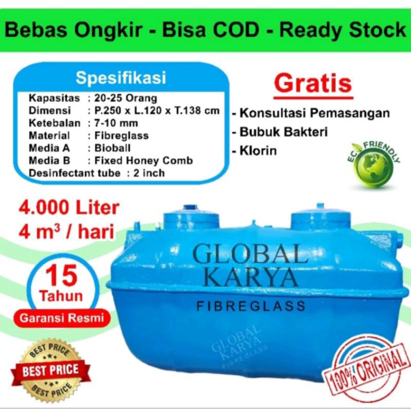 Septic Tank Biofilter 4000 Liter - Bio septictank - Biotech - Biosung