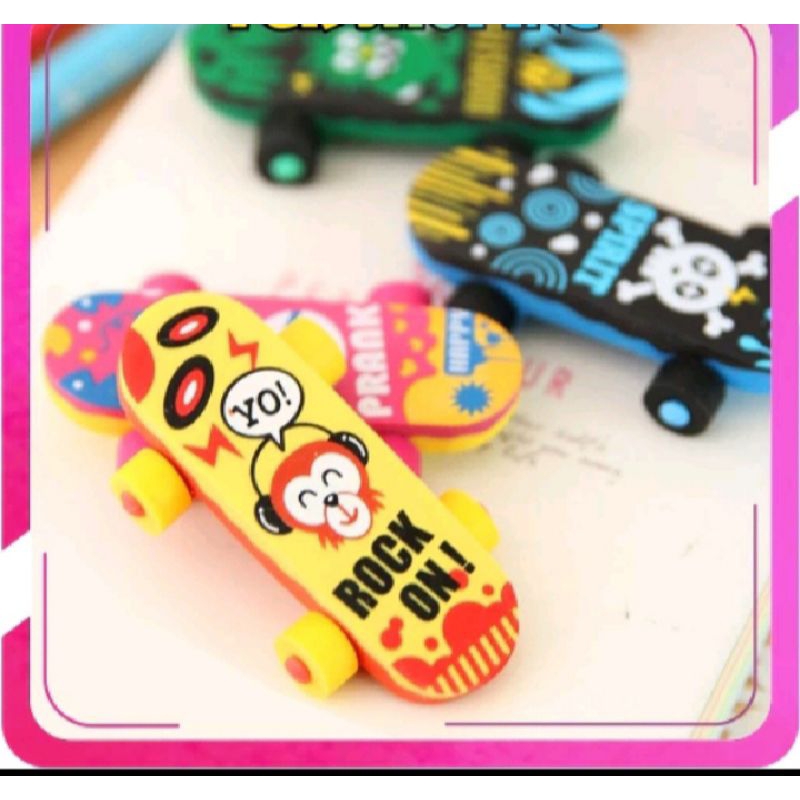 

Penghapus Pensil Sekolah Karakter Skateboard