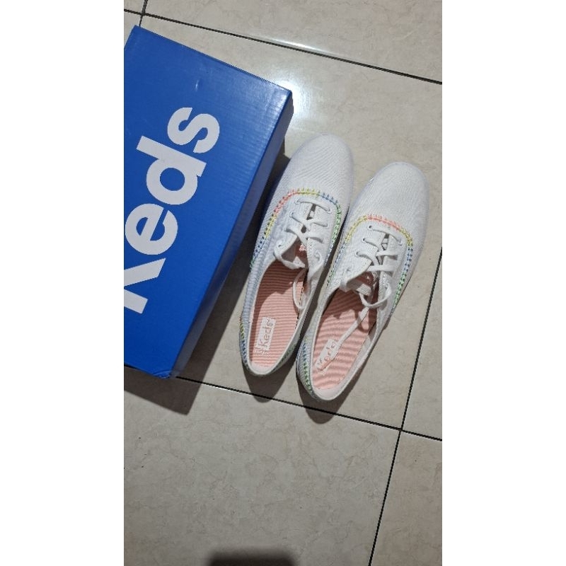 KEDS Women Champion Canvas Whipstitch Sepatu Keds Kanvas