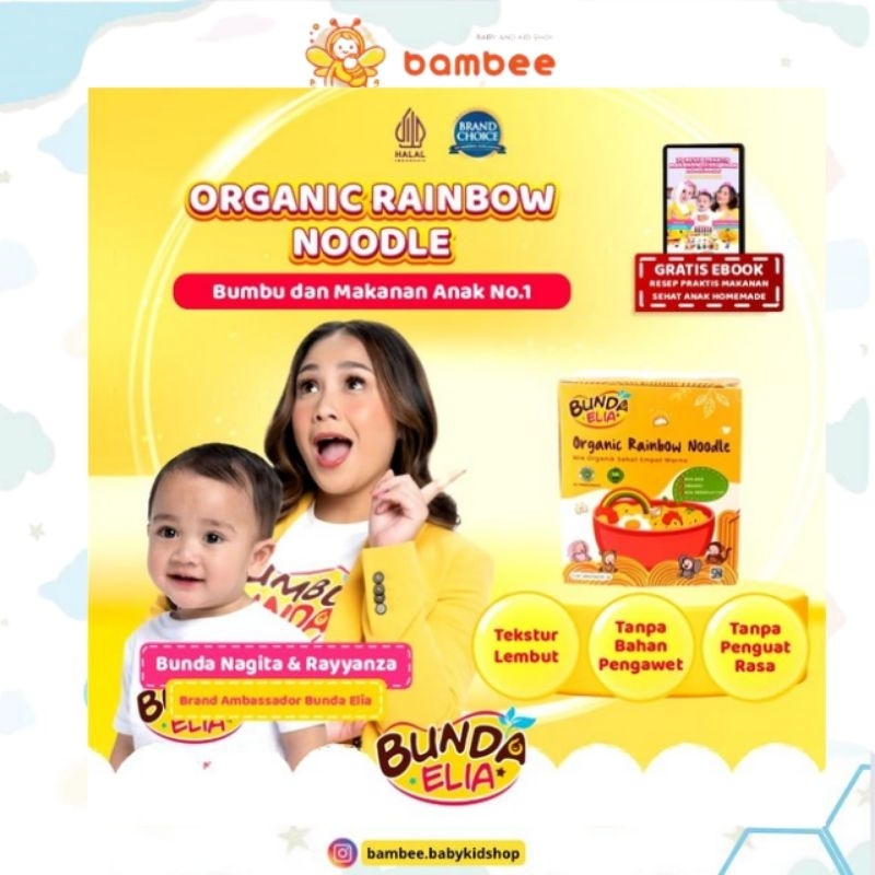 

Bumbu bunda elia organic rainbow noodle MPASI/mie organik MPASI/mie bayi/mie anak