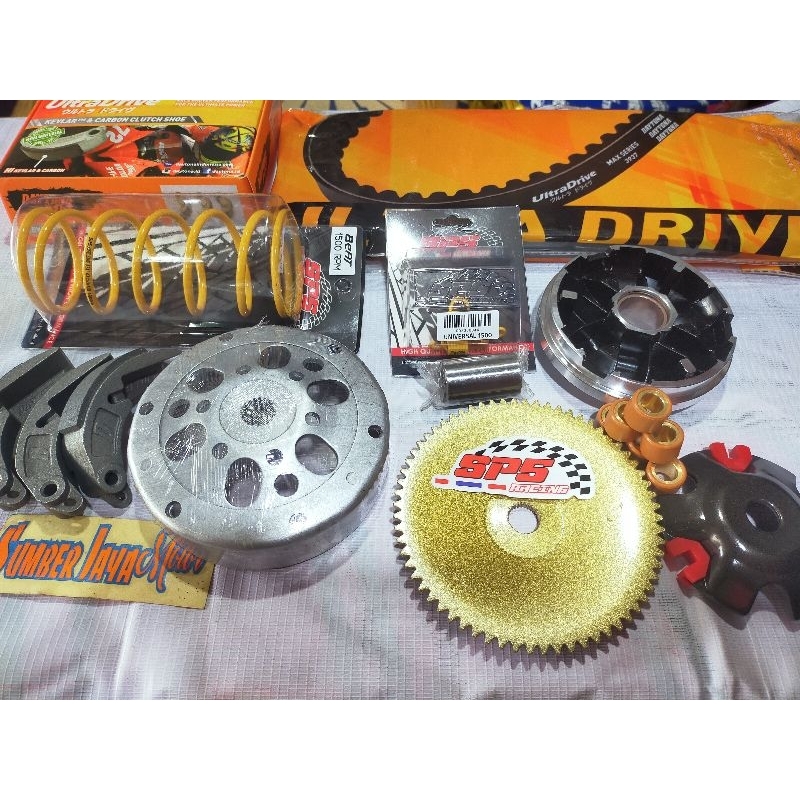 Paketan CVT Racing Kirian BEAT Karbu Scoopy karbu Spacy karbu full 8 item