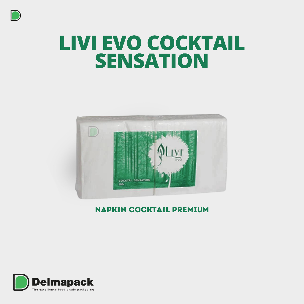 (Gosend/Grab) Tissue LIVI Evo Premium Napkin Cocktail Sensation 100s / Tisu LIVI 1 DUS / LIVI Karton