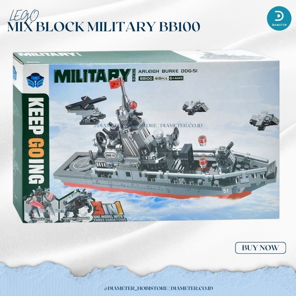 BRICK Mix Block Military BB100/LEGO Mix Block Military/ MAINAN ANAK-ANAK