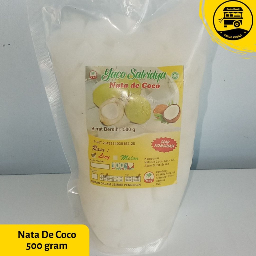 

Nata Decoco Yaco Salridya Rasa Leci 500 gram/Minuman Berbahan Baku dari Air Kelapa