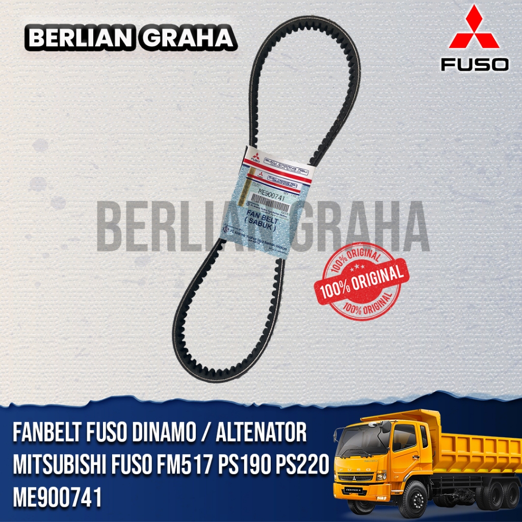 Fanbelt Dinamo / Alternator Fuso FM517 PS190 PS220 1 Set 4 Pcs Original Mitsubishi | ME900741