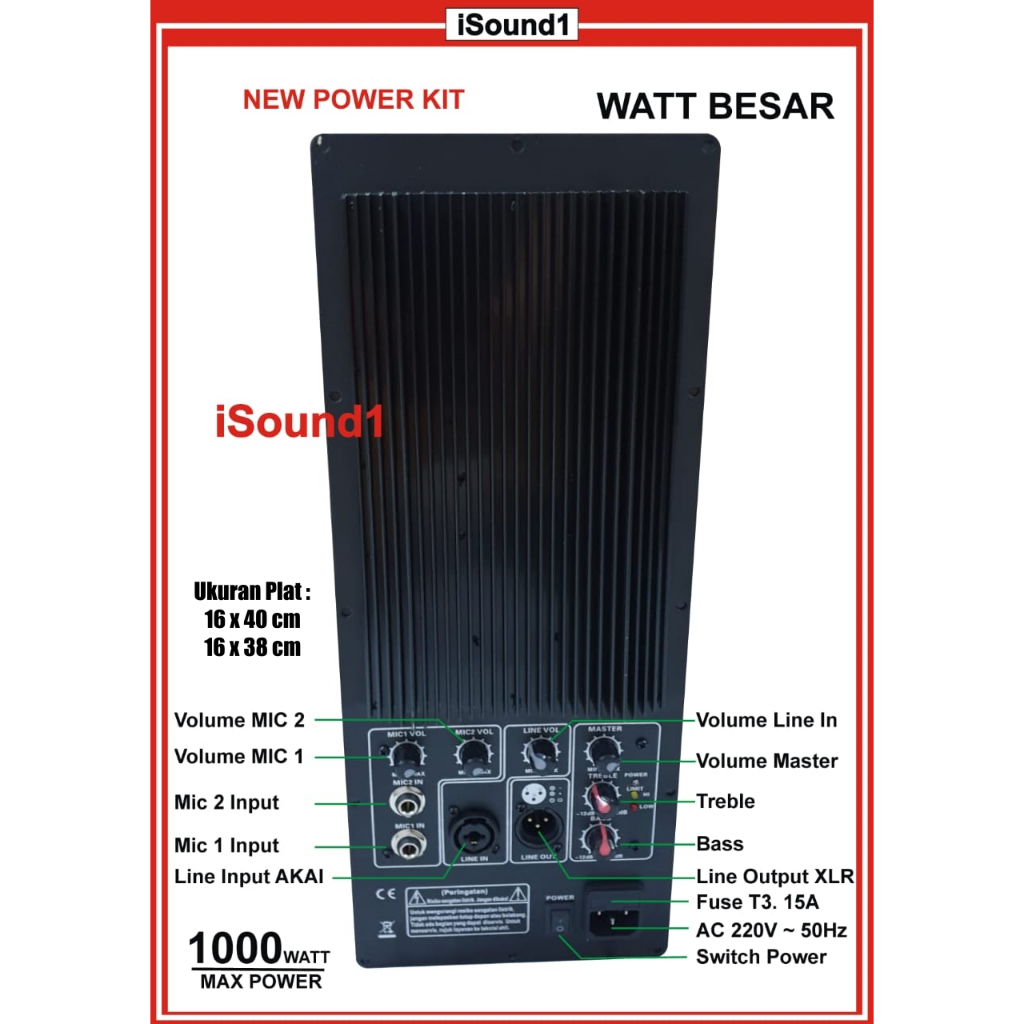 POWER KIT MESIN KIT SPEAKER MODEL HUPER CLASS H 2/3WAY 16x40 Watt besar