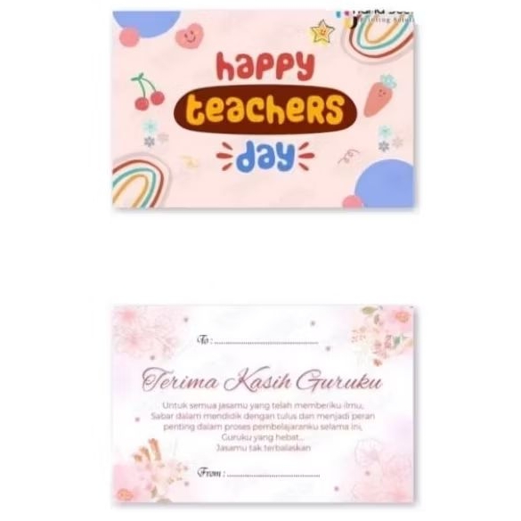 KARTU UCAPAN SELAMAT HARI GURU HAPPY TEACHERS DAY GREETING CARD