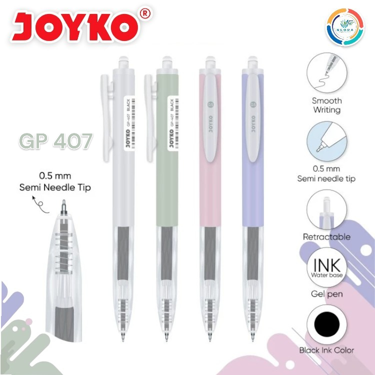 

Joyko Gel Pen Pulpen Pena 0.5mm GP-407 | @ 1 Pen
