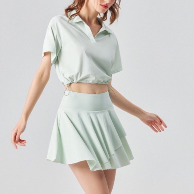 SAMMY Baju Golf Tennis Badminton Padel Wanita Korea Atasan Olahraga Cewek T-Shirt Kaos Baju Polo Ola