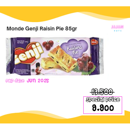 

Monde Genji Raisin Pie 85 gram