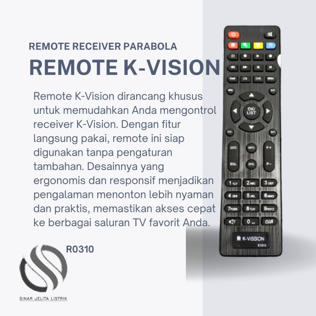 Remote Receiver Parabola K-VISION R0310 Murah Bukittinggi | Remot Remote STB K-VISION