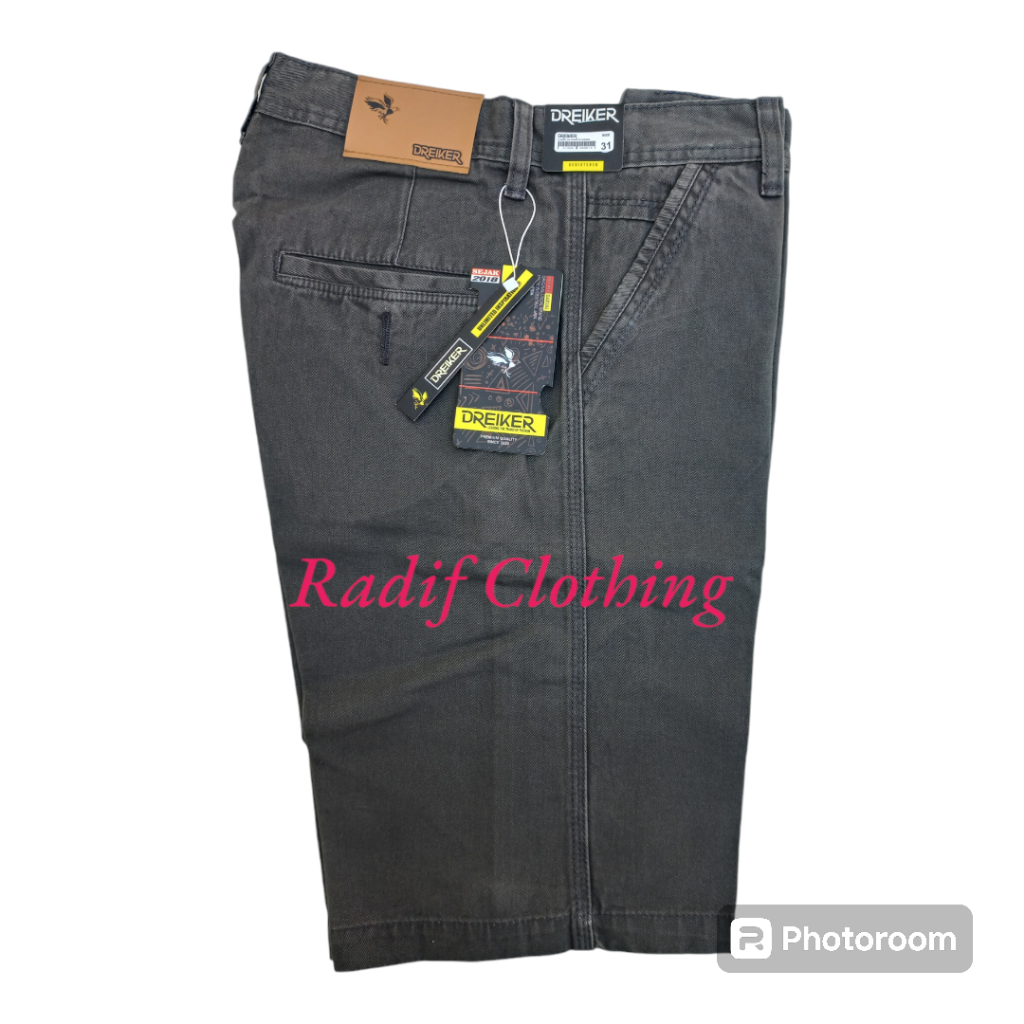 Celana Pendek Pria Chinos DREIKER Bahan Tebal Tidak Melar