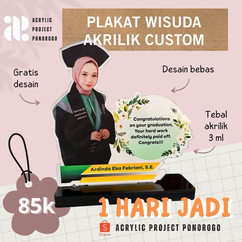 VANDEL GRADUATION | kado wisuda | Hadiah wisuda | Kado kelulusan | Souvenir wisuda | Vandel piala wi