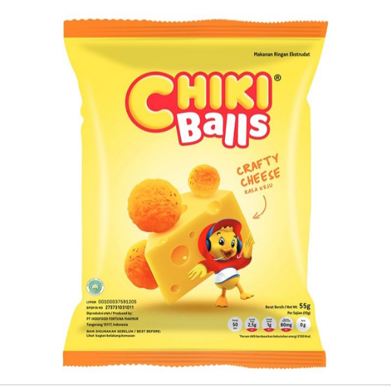 

Chiki Ball Makanan Ringan Crafty Cheese / Cheeky Chiken 55g