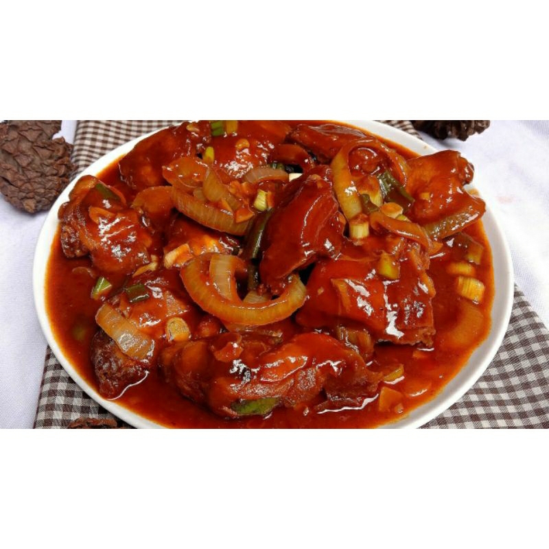 

Ayam Goreng Asam Manis Spesial- Porsi Besar- Dengan Topping Wortel - Masak Dadakan (Ayam Setengah Ekor Potong 6) Kami masak dadakan