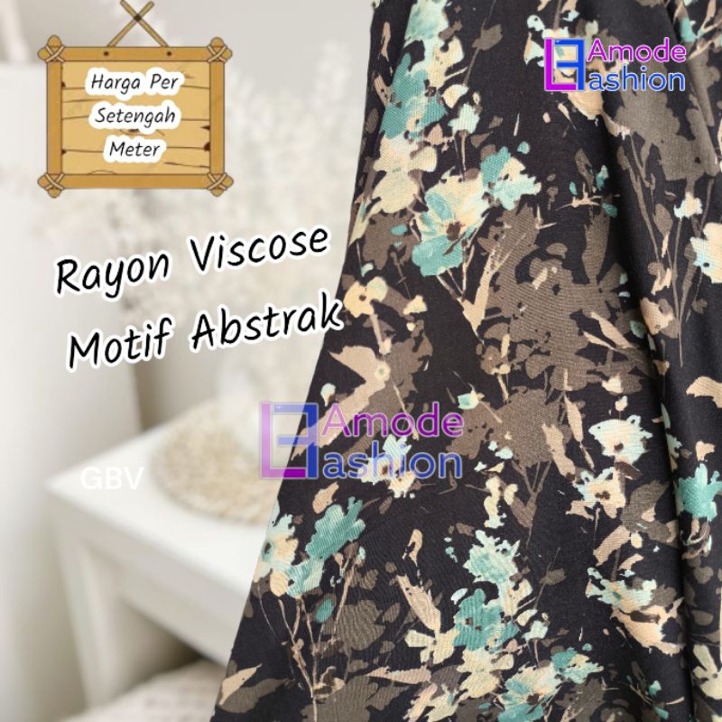 Kain Rayon Viscose Motif Abstrak