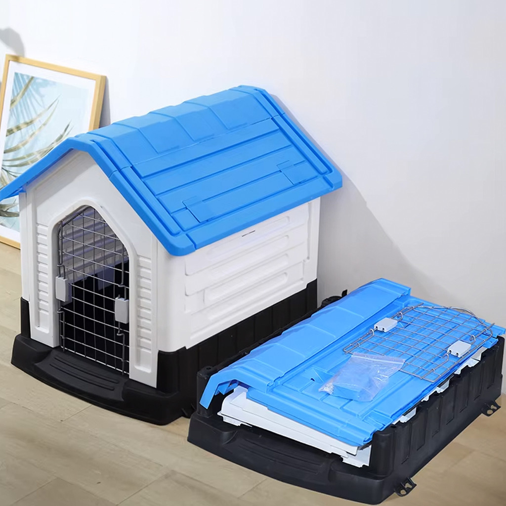 Kandang Anjing & Kucing Dengan Pintu Plastik Rumah Kucing Indoor & Outdoor Waterproof