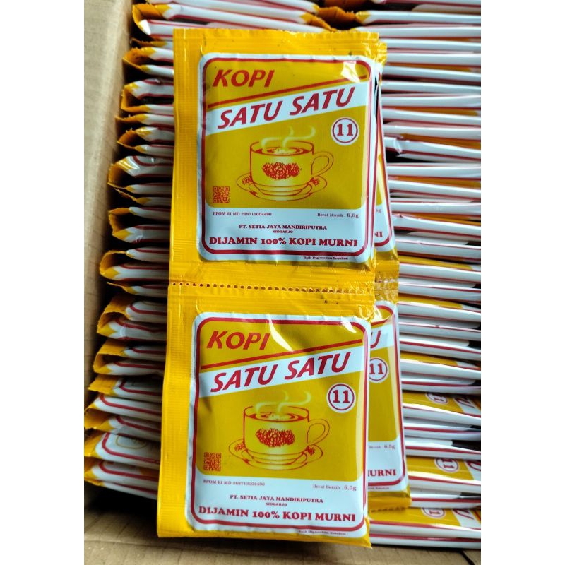 

Kopi bubuk satu-satu sachet 10x6,5g