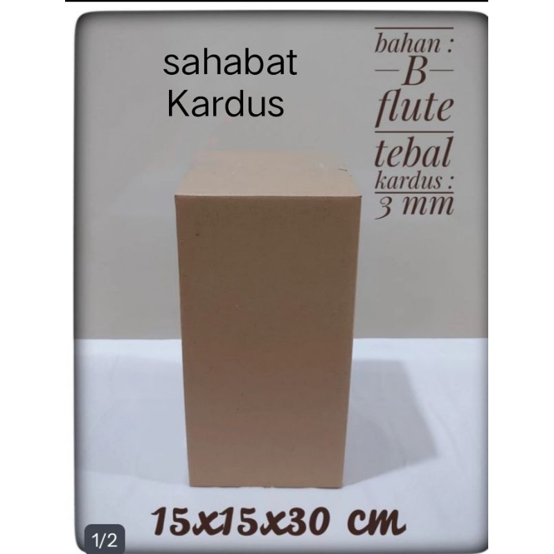 

kardus box Ukuran 15x15x30 cm single wall polos