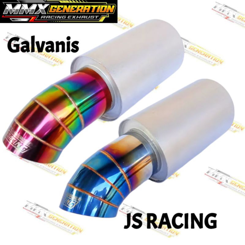 TERMURAH KNALPOT MOBIL RACING JS RACING VARIAN GALVANIS SUARA BASS GAHAR COCOK UNTUK SEMUA JENIS MOB