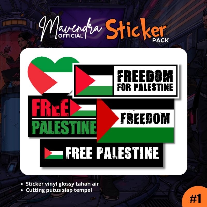 

Sticker Pack Palestina anti luntur awet bisa ditempel dimana saja