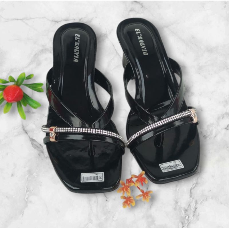PERINTIS Sandal Selop Heels Hak Tahu Wanita 5CM