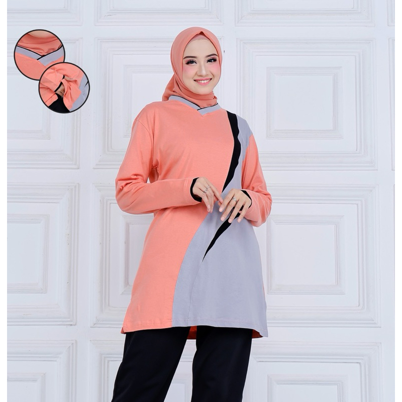 Baju Olahraga Tunik Muslimah // kaos olahraga wanita muslimah
