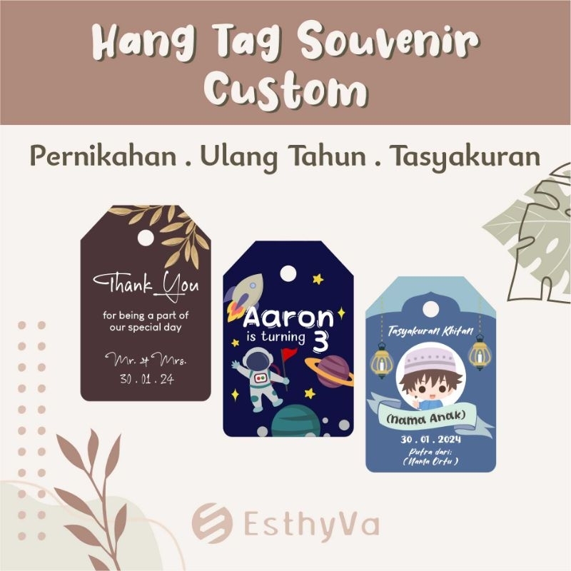

Hangtag Thankyou Tag Souvenir Custom Pernikahan Ultah Tasyakuran Khitan