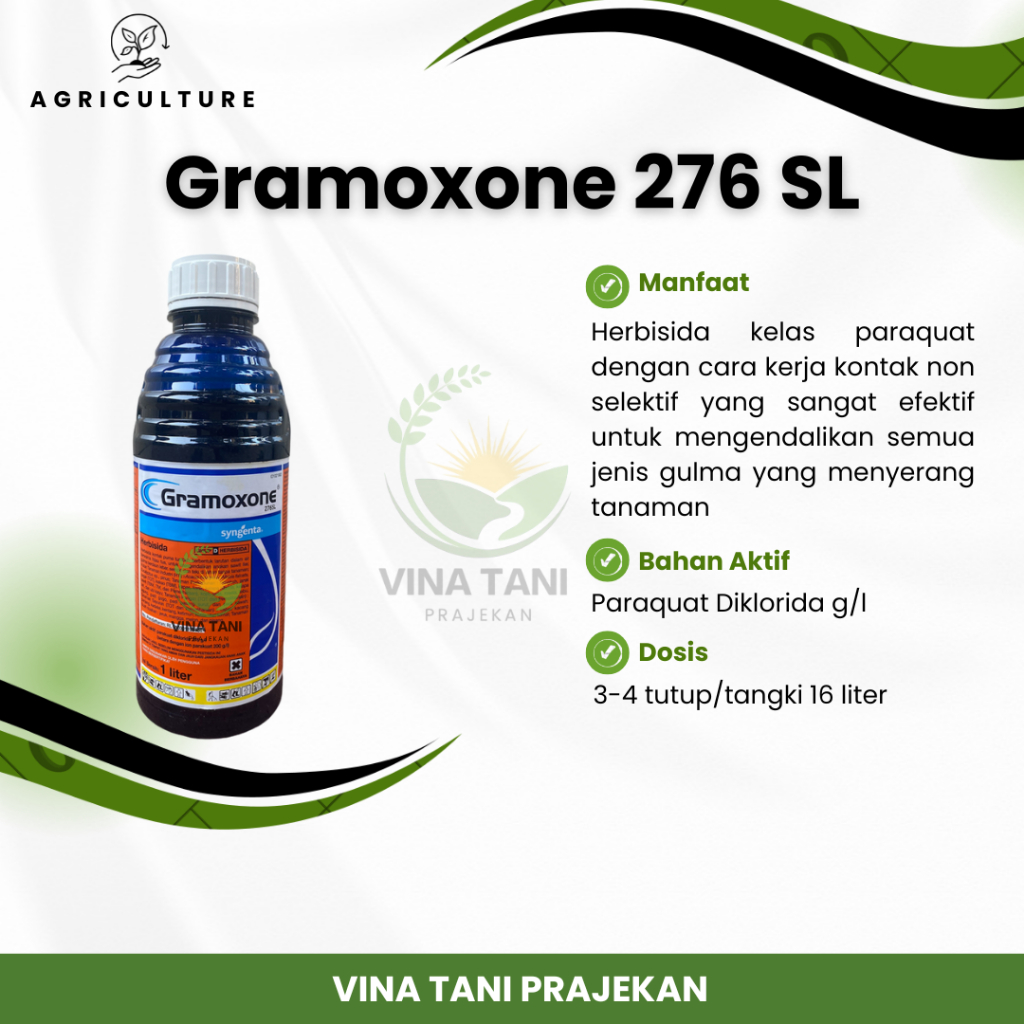 Gramoxone 276 SL - 250 ml, 1 L (Herbisida)