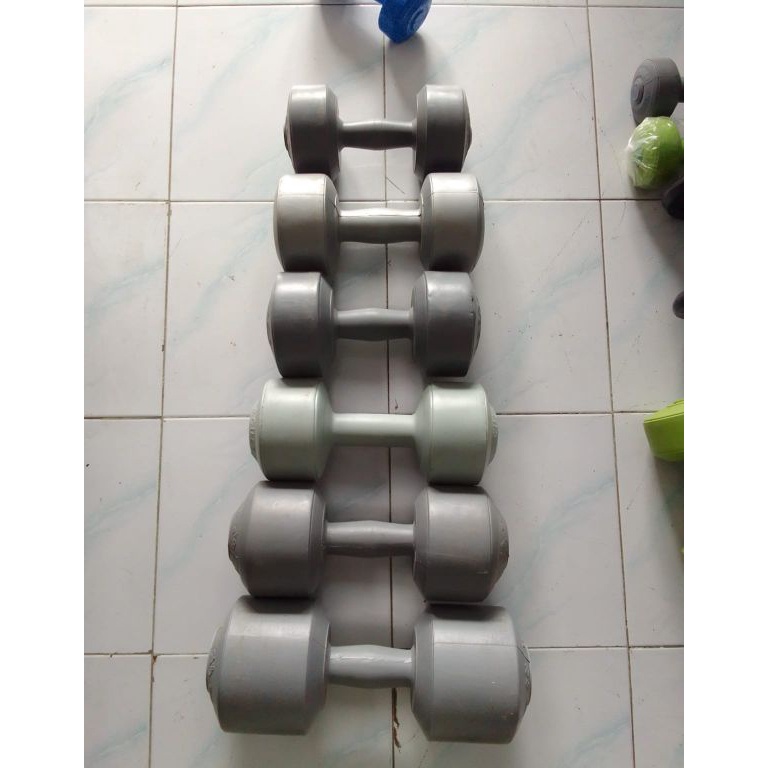 Baru Hemat barbel fitnes 4kg  barbel plastik 4kg barbel senam 4kg barbel fitnes murah 4kg  dumble mu