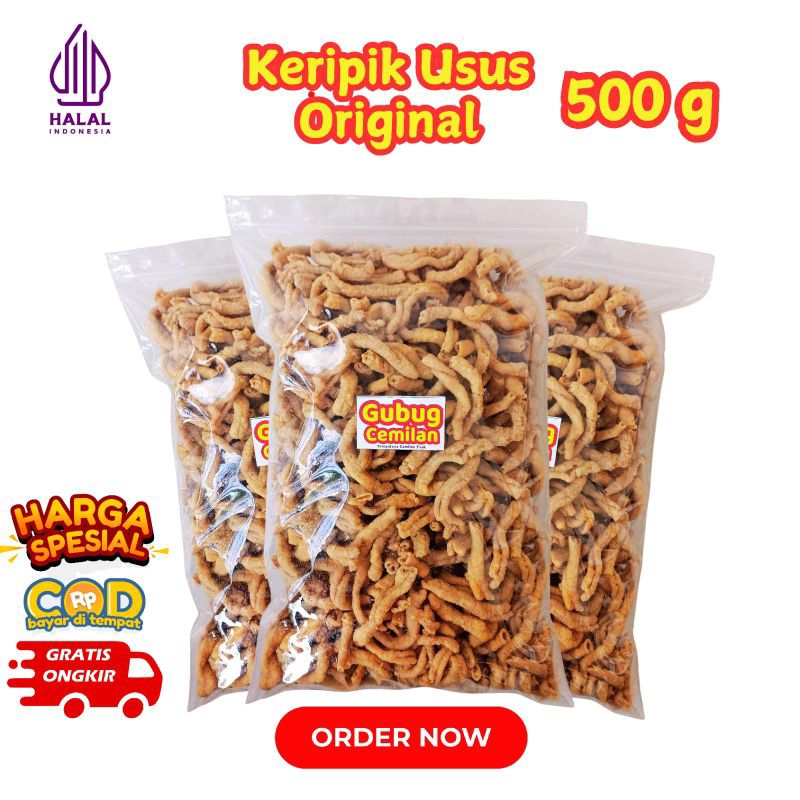 

Keripik Usus Ayam Original Aneka Rasa Crispy Enak 500gram