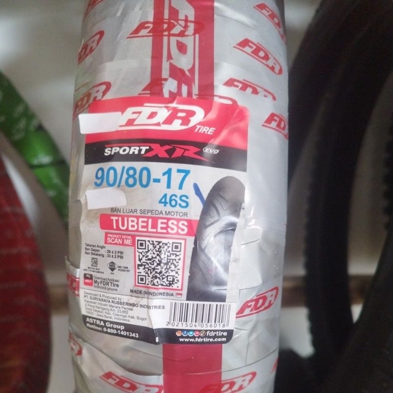 ban luar motor sport cbr150, cb150r, vixion , r15 , tubeless FDR sport xr 17-90/80