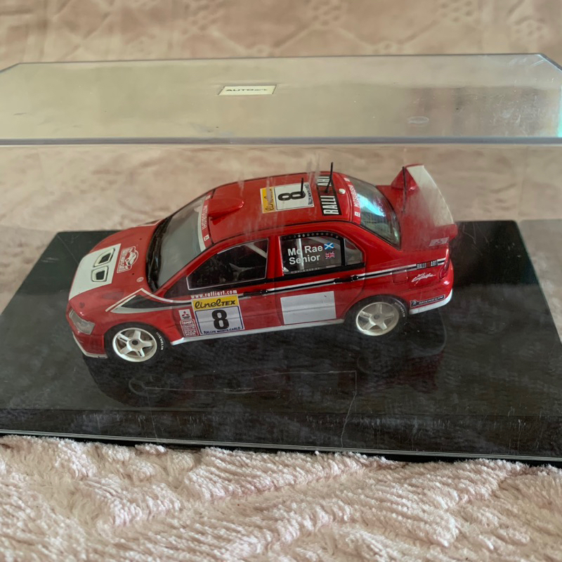 Diecast Autoart 1/43 Rally WRC No 8 Mitsubishi Lancer Evo VII 2002 Colin Mcrae / Senior