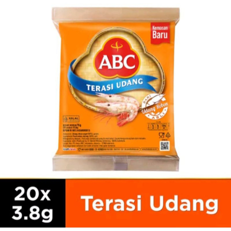 

ABC TERASI UDANG 1 PAK ISI 20 PCS