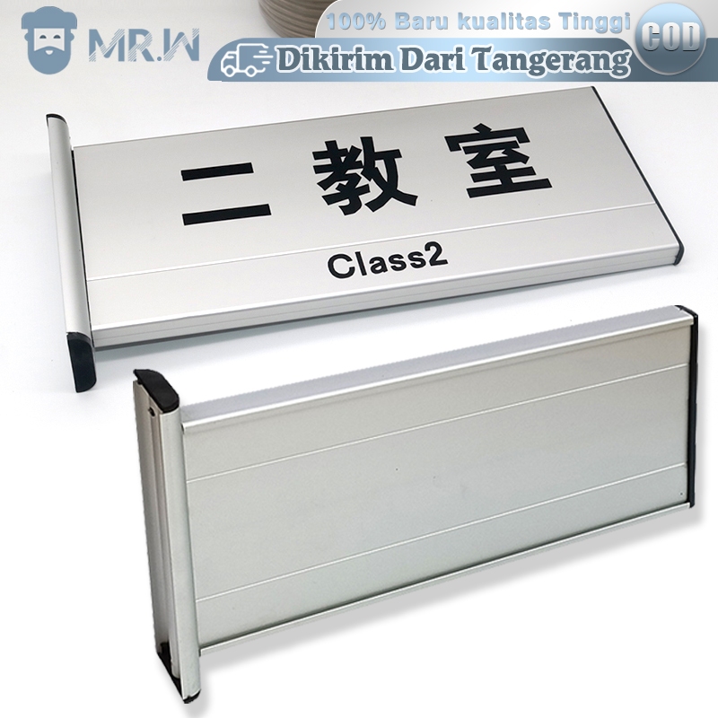 

Papan Nama Ruangan Sliding 12x28cm Papan Nama Kamar Name Plate Holder Costum Tulisan