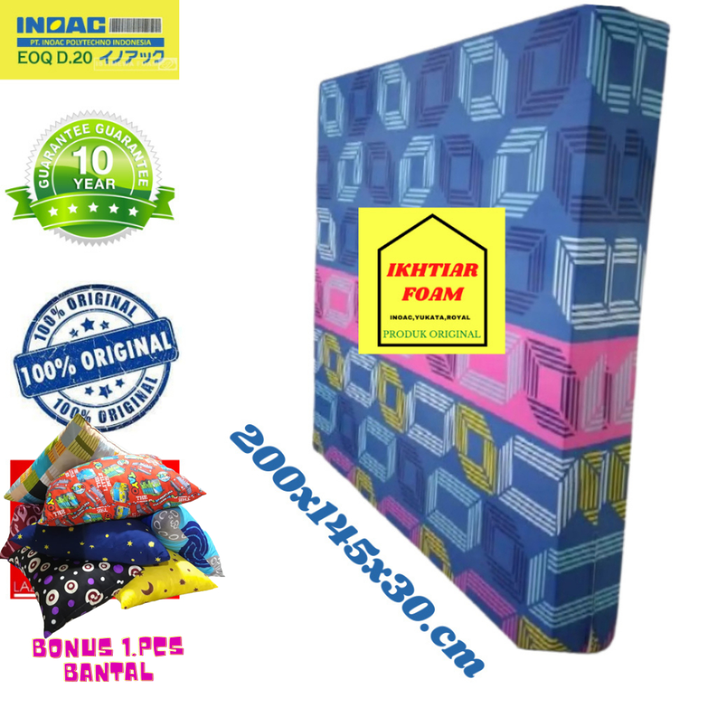 Kasur Busa Inoac No 3 Tebal 30 cm Asli Ukuran 200x145x30 cm Garansi 10 Tahun Anti Kempes berkwalitas