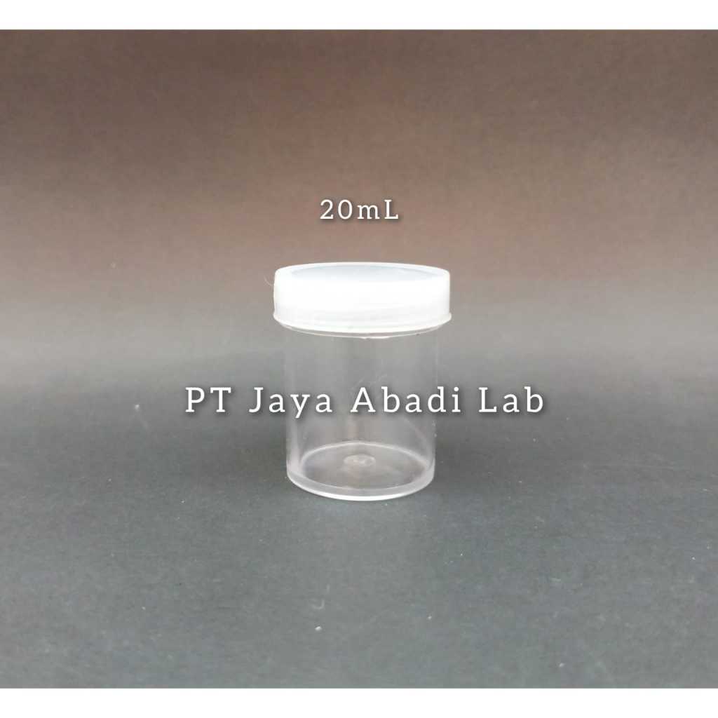 pot urine urin cup slime krim tutup ulir 20 cc 20 ml akrilik plastik