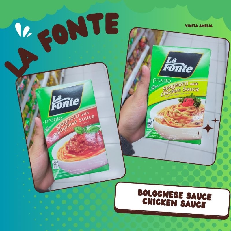 

La Fonte spaghetti bolognese sauce dan chicken sauce isi 2 pcs isi 4 pcs isi 6 pcs