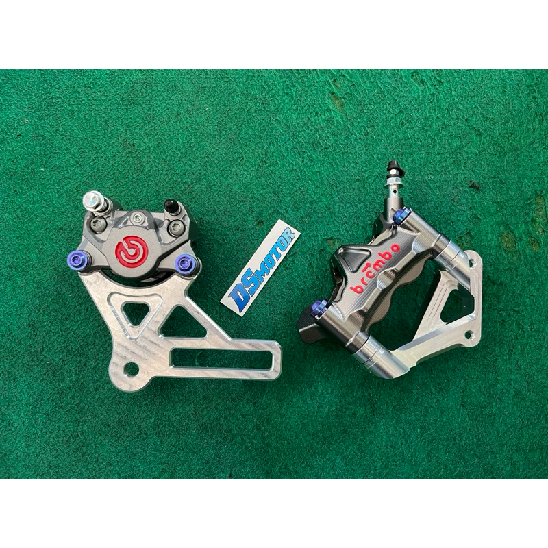 kaliper brembo depan belakang 4piston dan 2piston GP4 GP4RX 4pot monoblok set breket CNC untuk satri