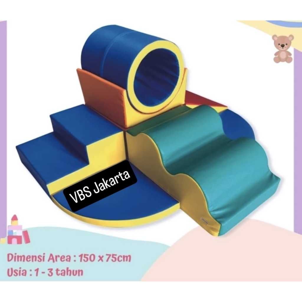 SUPER JUMBO FREE MANDI BOLA BARREL SET SOFTPLAY TEROWONGAN TUNNEL TANGGA BUSA EMPUK PLAYGROUND TAMAN