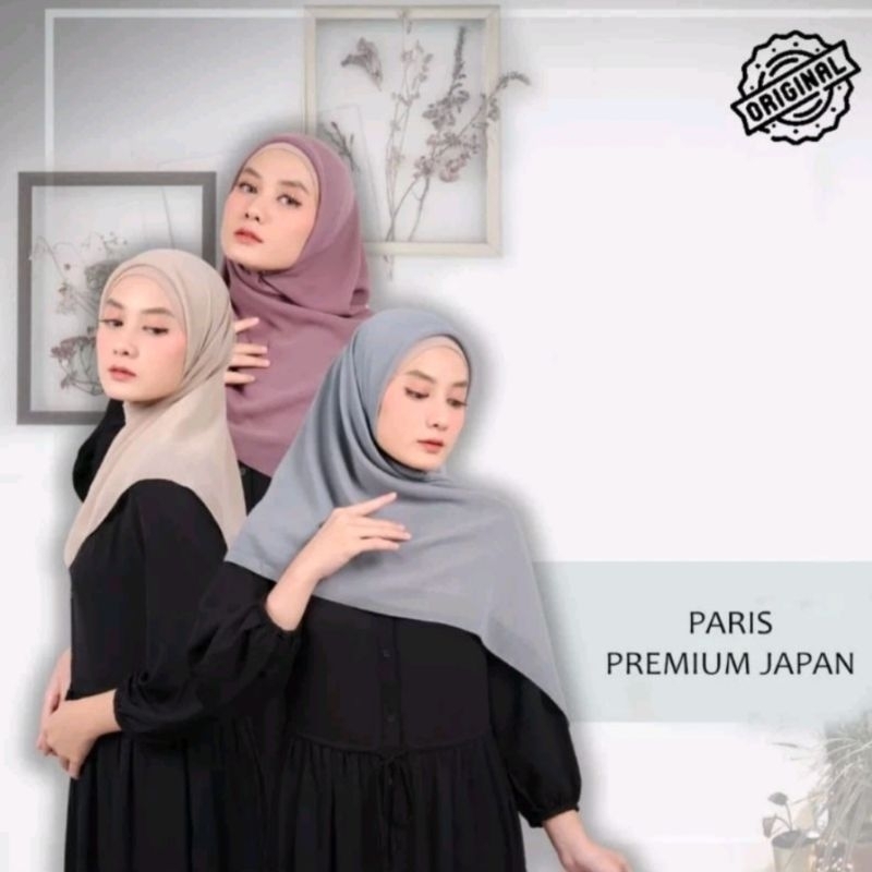 HIJAB ANSANIA PARIS PREMIUM/ KERUDUNG SEGI EMPAT PARIS JAPAN PREMIUM
