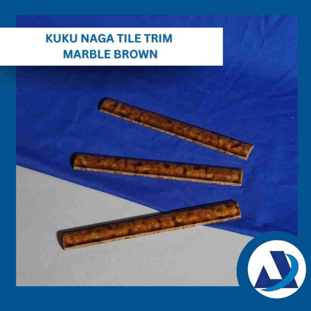 Kuku Macan List Dinding Keramik Tile Trim 20 cm Marble Brown
